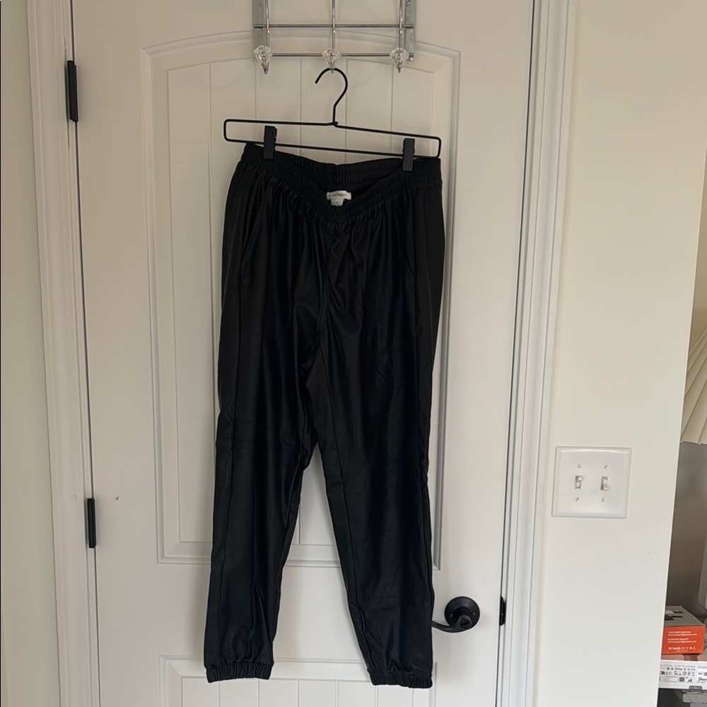 Isabel Maternity by Ingrid & Isabel Black Track Pants with Elastic Waistband